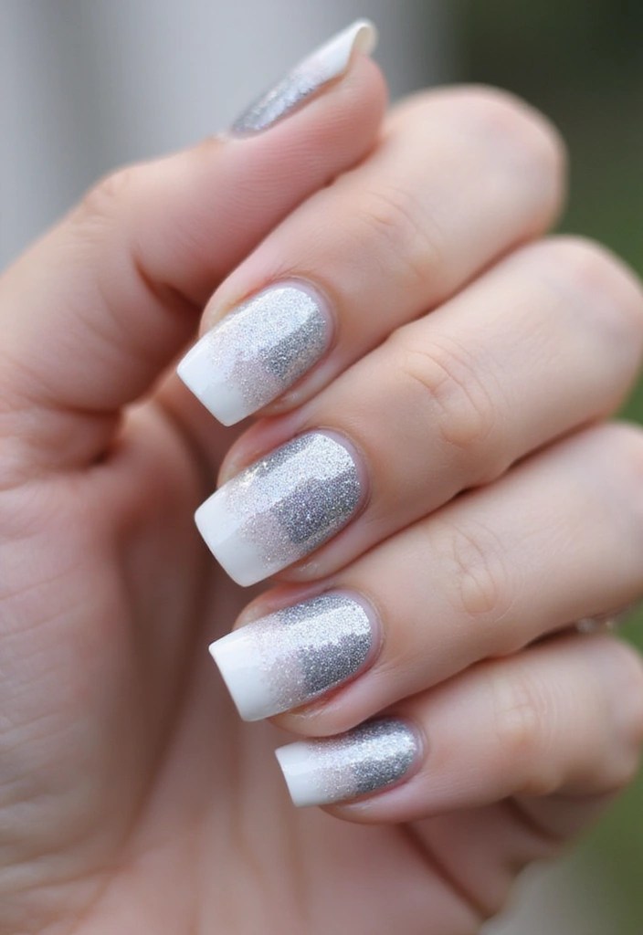 6 Silver Nails That Sparkle Like Ice—Trendy & Ethereal - 2. Ethereal Glitter Fade