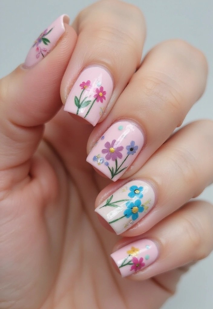 6 Soft Girl Summer Nail Ideas You’ll Adore This July & August! - 2. Floral Fantasy