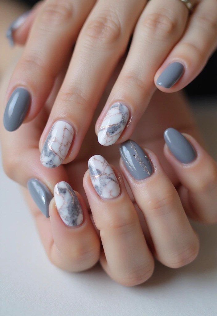 7 Almond Nail Art Ideas You’ll Love 💅 | Trendy & Easy Designs for 2025 - 7. Marble Magic