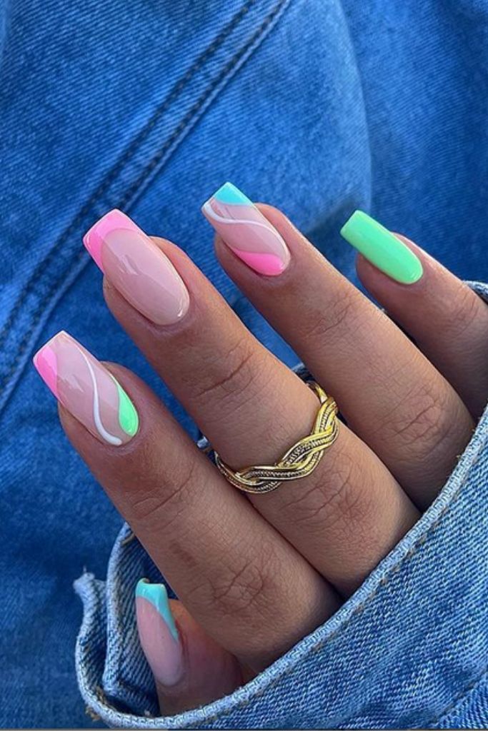7 Classy Vacation Nails You'll Love 🌊 (Almond BIAB Styles to Try!) - Beachy Waves