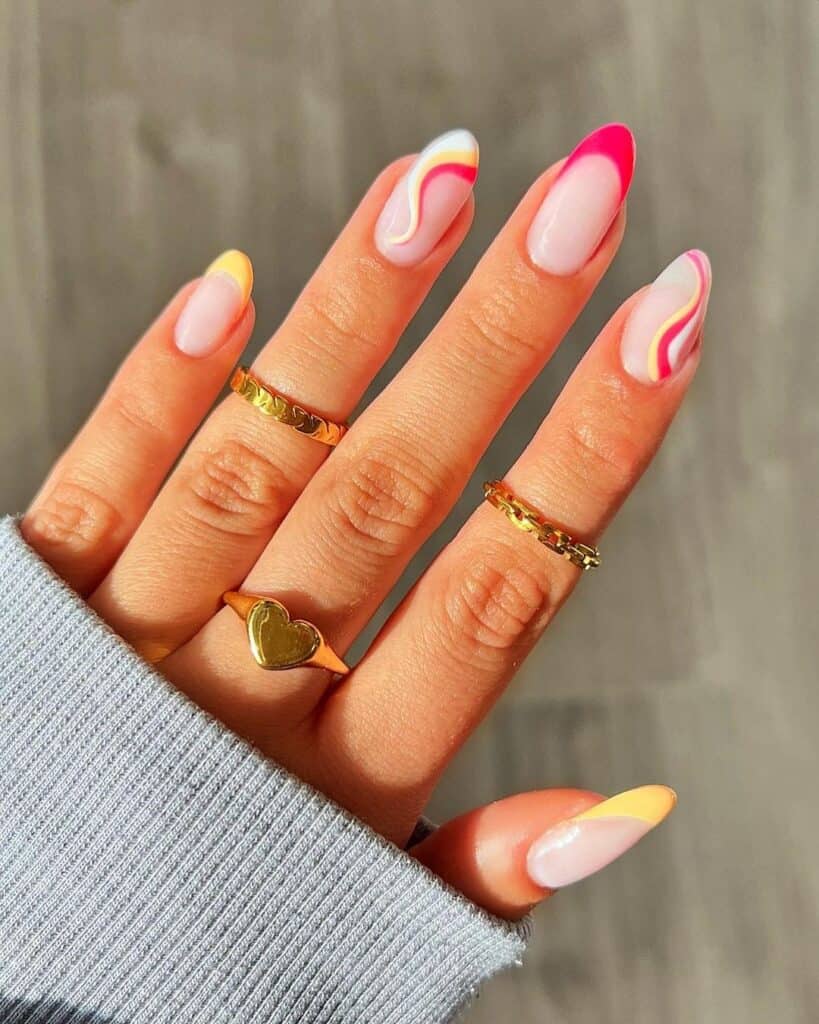 7 Classy Vacation Nails You'll Love 🌊 (Almond BIAB Styles to Try!) - Swirl It Up