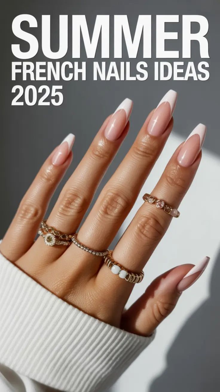 8 Almond French Manicure Looks You Need to Try This August&nbsp;🇫🇷☀️