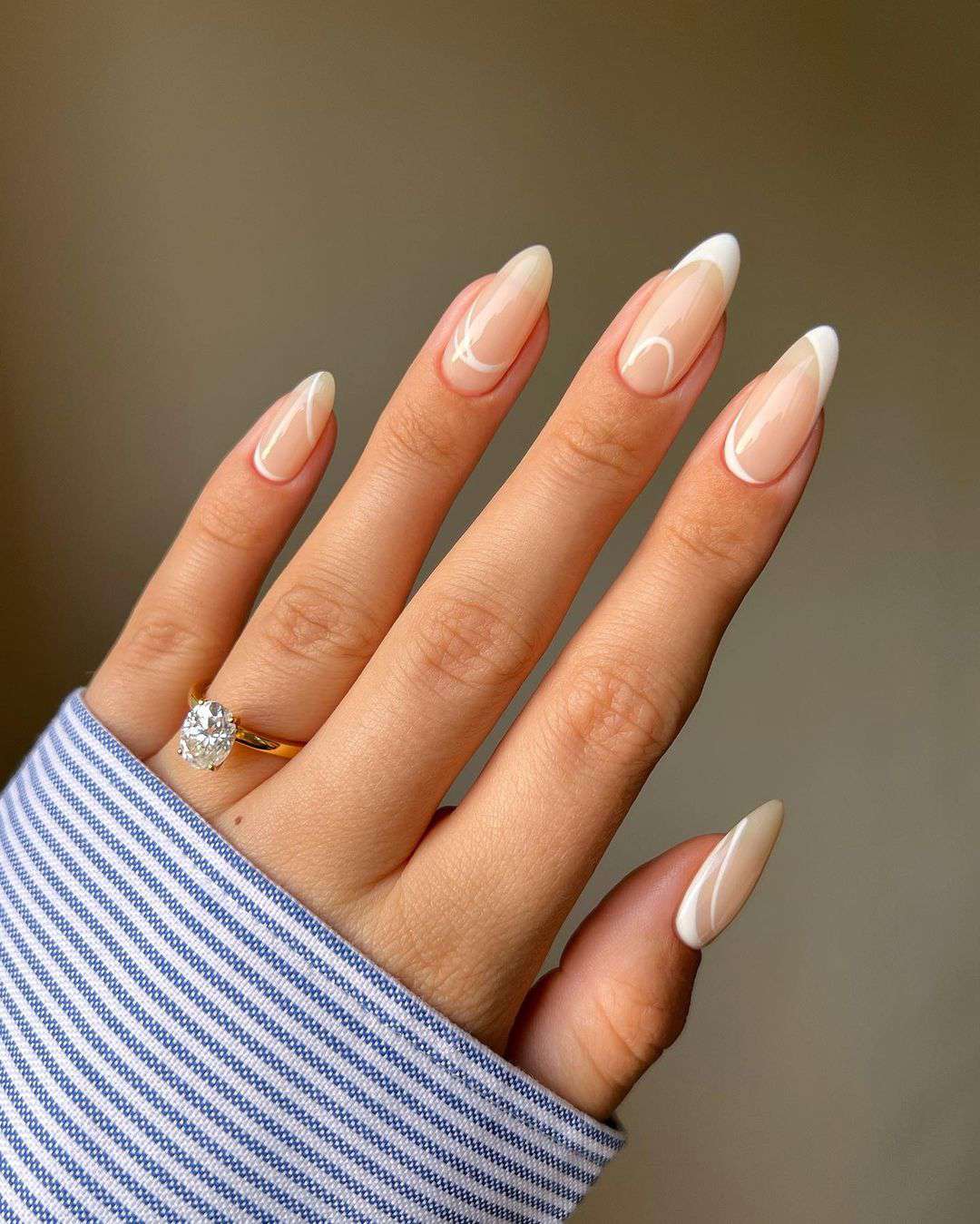8 Almond French Manicure Looks You Need to Try This August 🇫🇷☀️ - Nautical Vibes