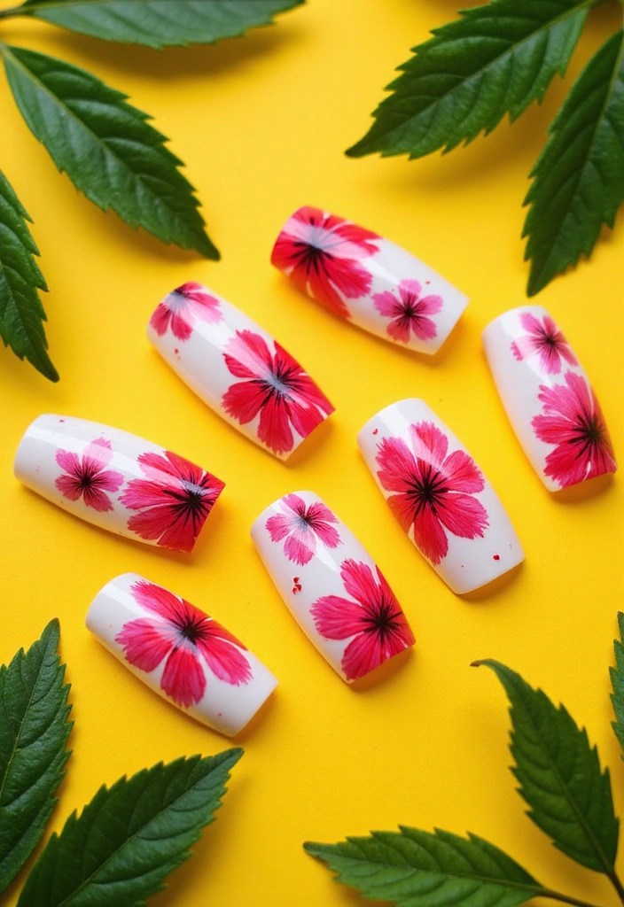 Floral Nail Art for Summer: 4 Simple Looks! - 2. Tropical Hibiscus Hues
