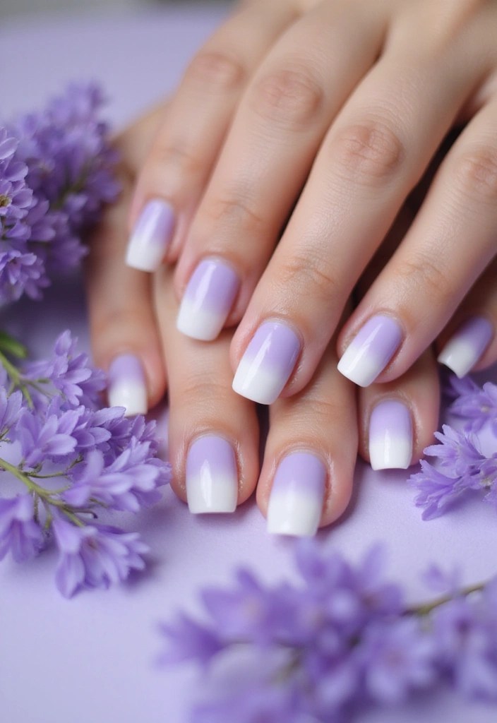 July Nail Inspo: 6 BIAB Designs That Look Like Natural Glam 🌷 - 2. Dreamy Lavender Ombre