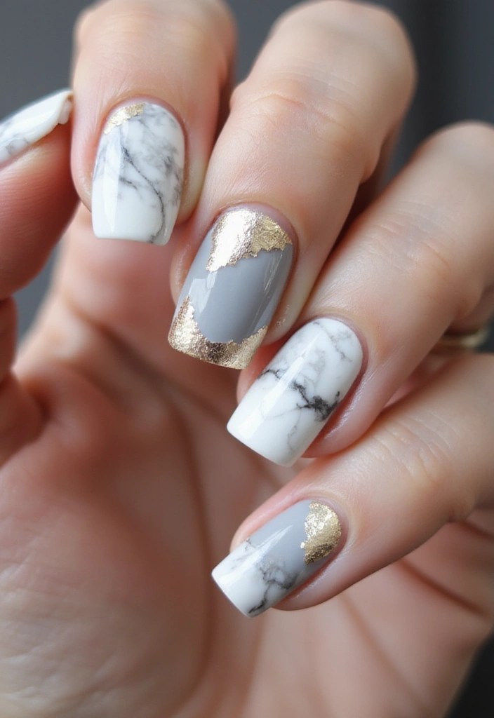 July Nail Inspo: 6 BIAB Designs That Look Like Natural Glam 🌷 - 6. Elegant Marble Effects