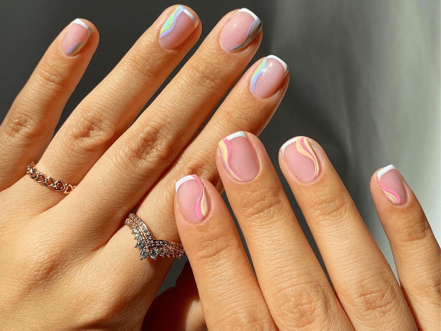 Transform Your Look: 9 Minimalist Nail Designs Perfect for Short Nails! - Pastel French Tips
