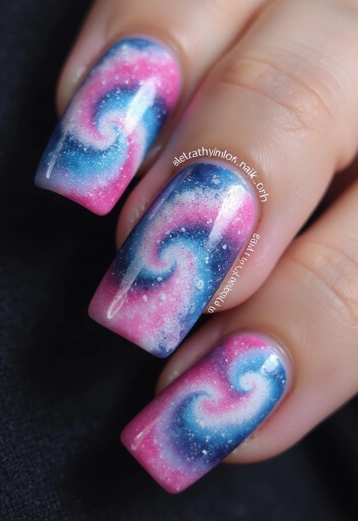 Transform Your Nails with These 7 Out-of-This-World Galaxy Designs! - 2. Nebula Swirl