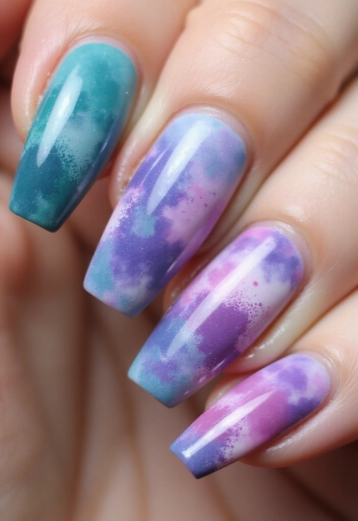 Transform Your Nails with These 7 Out-of-This-World Galaxy Designs! - 4. Cosmic Watercolor