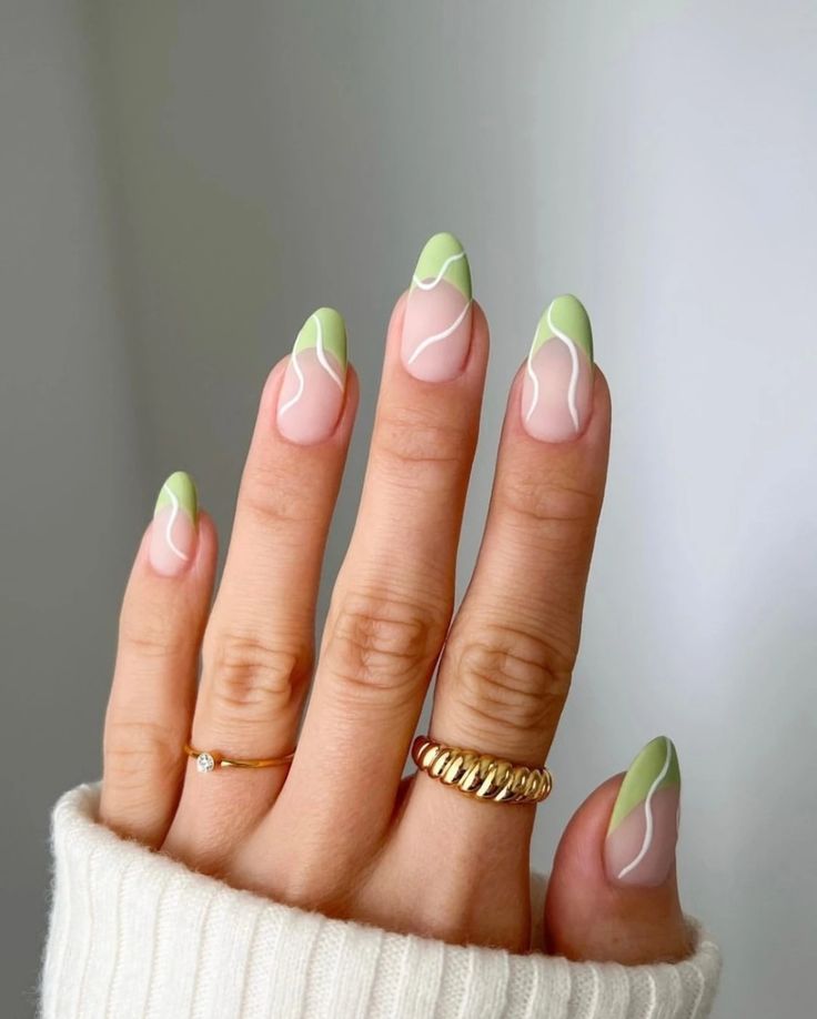 Unlock the Trend: 8 Calm & Chic Matcha Green Nail Designs You Need! - Chic French Tips with a Twist