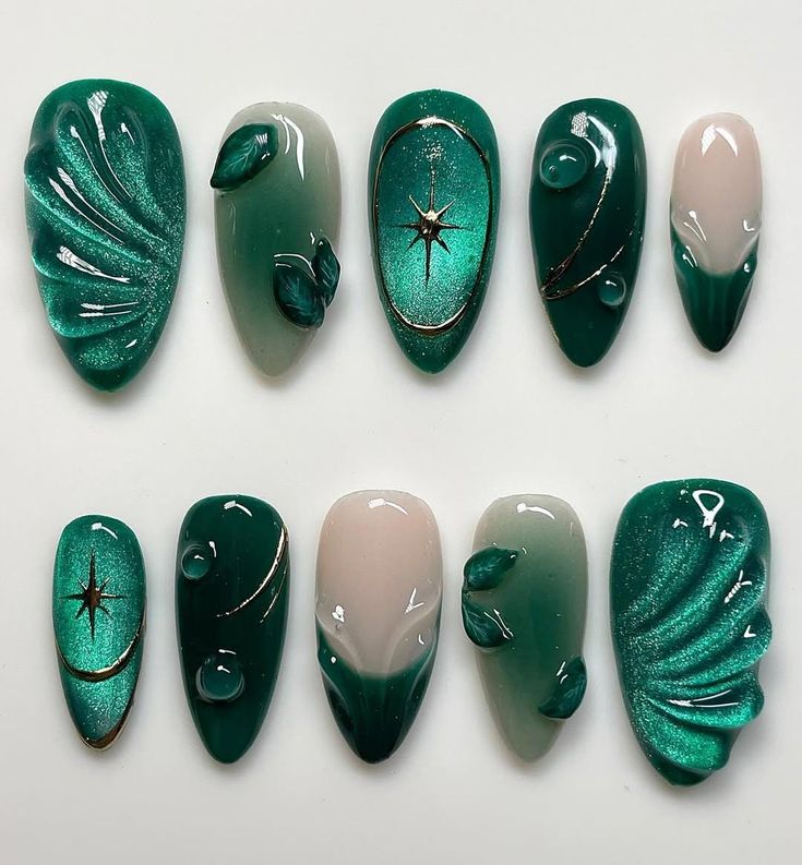 Unlock the Trend: 8 Calm & Chic Matcha Green Nail Designs You Need! - Emerald Glam